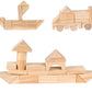 Eco-Friendly Wooden Toy Set: 100 Pine Building Blocks