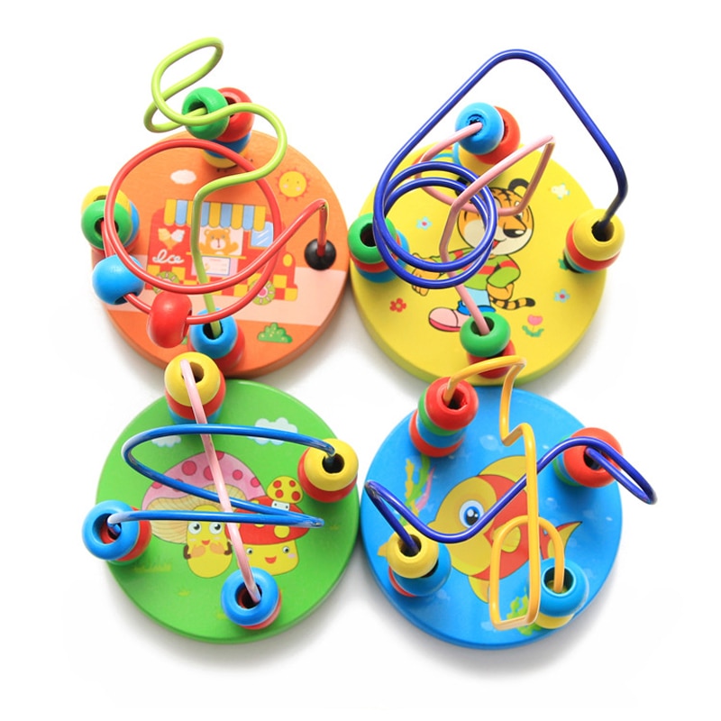 Educational Lovely Animals Round Beads Kids Toys