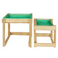 Keezi Kids Sandpit Sand and Water Wooden Table with Cover Outdoor Sand Pit Toys