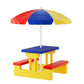 Keezi Kids Outdoor Table and Chairs Set Picnic Bench Umbrella Children Indoor