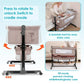 Nursery Bed with Large Storage Bag Changing Bed Height Adjustable Travel Portable Crib Newborn Baby Boys & Girls