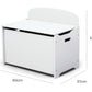 DELTA CHILDREN Deluxe Toy Box Kids Furniture Chest Bedroom Wooden Storage White