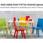 DELTA CHILDREN Kids Premium Table and Chairs Play Furniture Set Wooden Wood