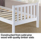 Kingston Slumber Single Wooden Pine Bed Frame Timber Kids Adults Contemporary Bedroom Furniture