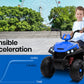 ROVO KIDS Electric Ride On ATV Quad Bike Battery Powered, Black and Blue