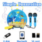 GOMINIMO Kids Portable Karaoke with Two Microphones (Round, Blue Shark)